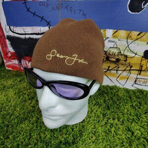 90s Vintage 'Sean John' brown/tan reversible fitted beanie